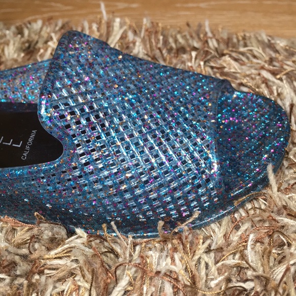 🧿SOLD🧿Jeffrey Campbell Blue Glitter Jellies - Picture 7 of 7